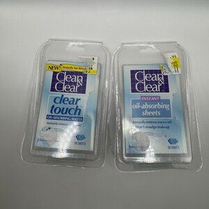 Clean & Clear Oil Absorbing Sheets 50 Count Each - 2 Pack